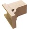 Ekena Millwork 8-in W x 12-in D x 12-in H Funston Block Rough Cedar Woodgrain TimberThane Outlooker, Primed Tan OUTUR080X12X12FST44RCPR - alternate 2